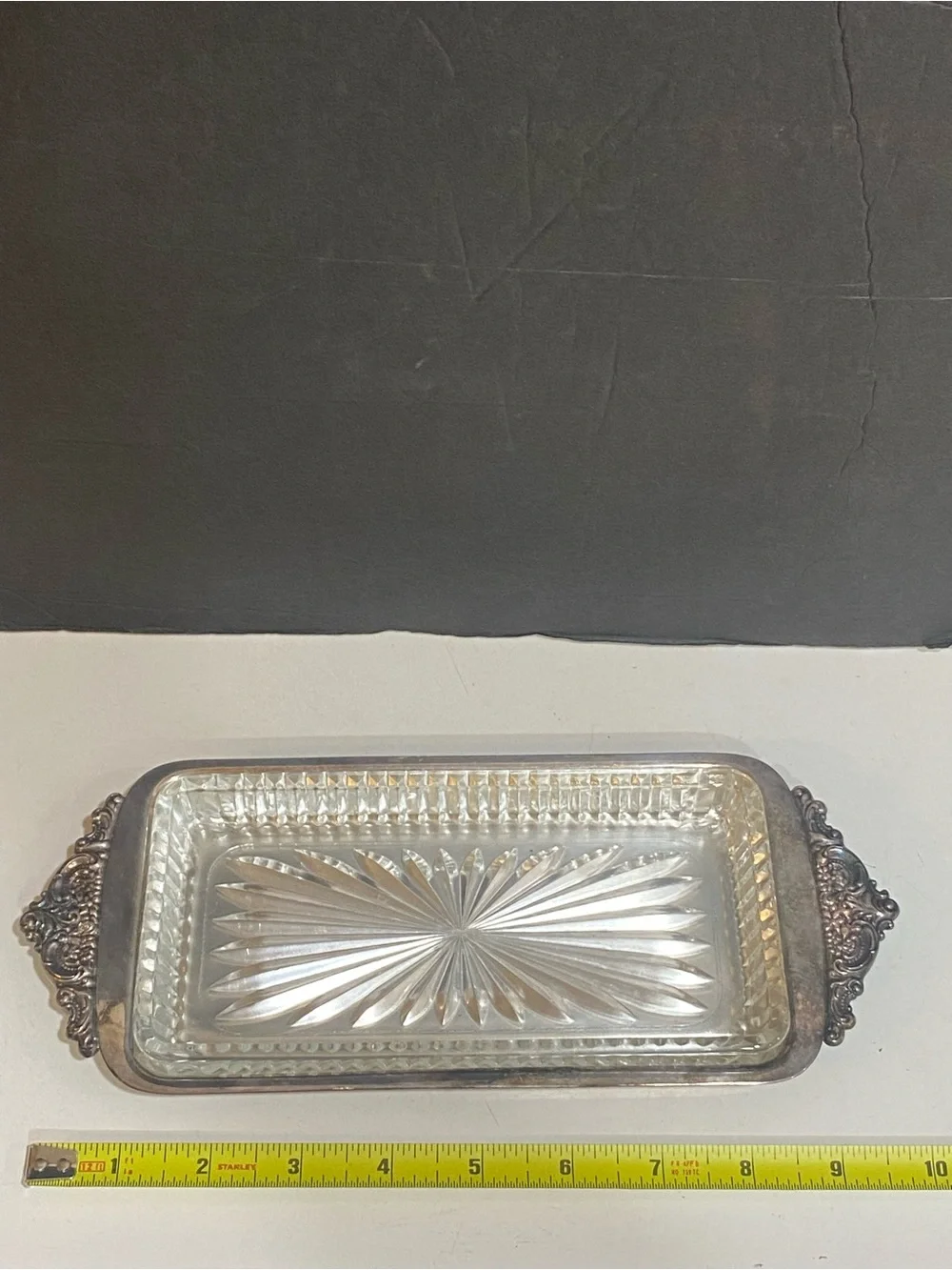 Vintage Wallace Baroque Silverplate Rectangular Tray No 12 No Lid